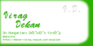 virag dekan business card